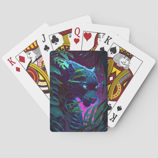 Jeu De Cartes Tableau animal léopard Faune à l'extérieur (dos)