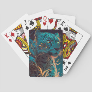 Jeu De Cartes Tableau animal léopard Faune à l'extérieur