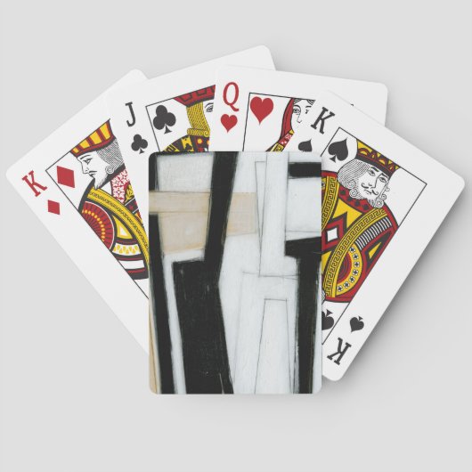 Jeu De Cartes Tableau noir et blanc Abstrait (dos)