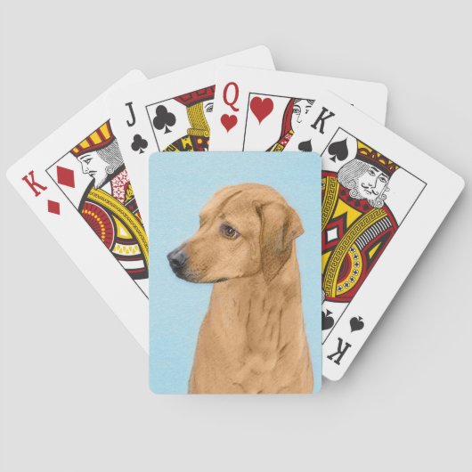 Jeu De Cartes Tableau Rhodesian Ridgeback - Art Chien original (dos)