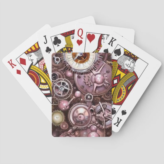 Jeu De Cartes Tableau Steampunk Elements Collage 4 (dos)