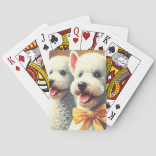 Jeu De Cartes Tableau vintage Bedlington Terrier