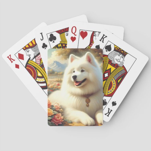Jeu De Cartes Tableau vintage Samoyed Dog (dos)
