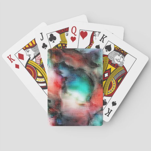 Jeu De Cartes Taches de style cratère en mosaïque carré rustique (dos)