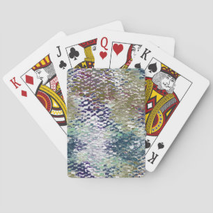 Jeu De Cartes Taches et taches de peinture sous verre martelé
