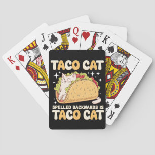 Jeu De Cartes Tacocat Épelé à l'Envers Taco Cat Mexicain