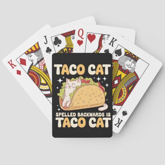 Jeu De Cartes Tacocat épelé à l'envers Taco Chat Mexicain (dos)