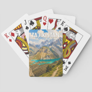 Jeu De Cartes Tajikistan Illustration Voyage Art Vintage