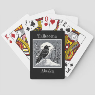Jeu De Cartes Talkeetna Alaska Raven in Snow