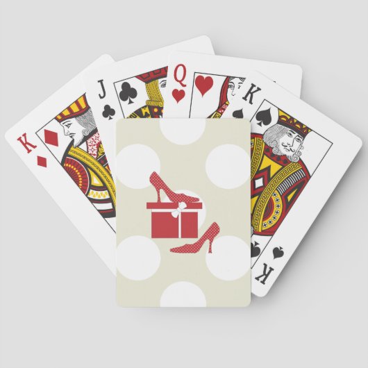 Jeu De Cartes talons hauts, Stiletto, Pompes, Chaussures rouges, (dos)