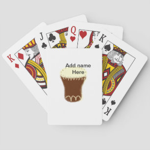 Jeu De Cartes Tambour aquarelle jaune marron ajouter nom dessiné