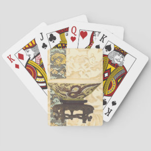 Jeu De Cartes Tapisserie asiatique avec la conception de cuvette