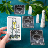 Jeu De Cartes Tarot Zodiac foncé : Capricorne Noir & Argent (Insitu)