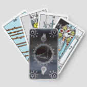Jeu De Cartes Tarot Zodiac foncé : Capricorne Noir & Argent (Verso)