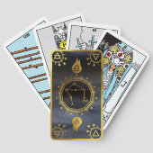Jeu De Cartes Tarot Zodiac foncé : LIbra Noir & Or (Verso)