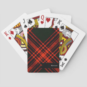 Jeu De Cartes Tartan Chasse Antique Menzies Plaid