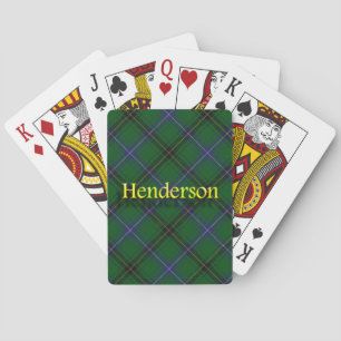 Jeu De Cartes Tartan d'écossais de Henderson de clan