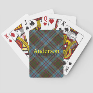 Jeu De Cartes Tartan écossais d'Anderson de clan