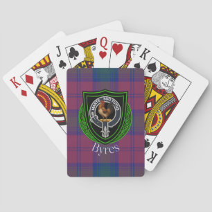 Jeu De Cartes Tartan et blason du clan écossais Byres