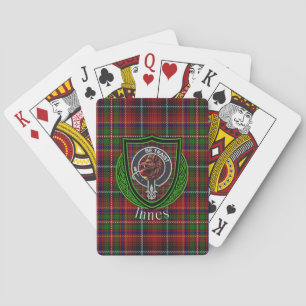 Jeu De Cartes Tartan et blason du clan écossais Innes