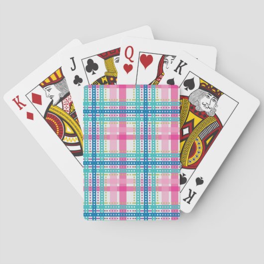 Jeu De Cartes Tartan, motif plaid (dos)