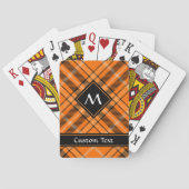 Jeu De Cartes Tartan orange d'Halloween (dos)