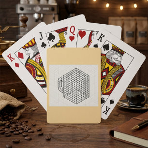 Jeu De Cartes Tasse de café géométrique Art de grille isométriqu