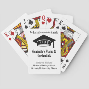 Jeu De Cartes Tassel de graduation personnalisée, Classe de nom 