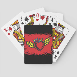 Jeu De Cartes Tatouage au coeur de l'ange volant