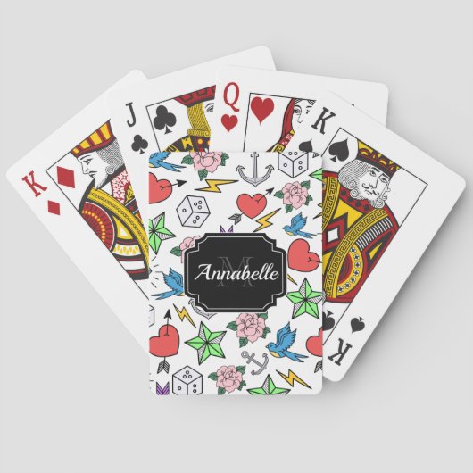 Jeu De Cartes Tatouage de la vieille école (dos)