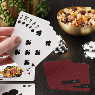 Jeu De Cartes Tattersall Mode Brooks Marron Bleu Or