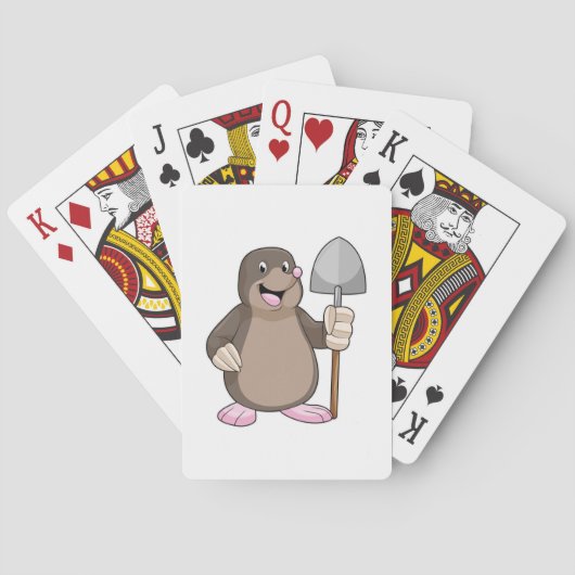 Jeu De Cartes Taupe avec pelle (dos)