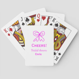 Jeu De Cartes Tchao noeud rose violet mariage personnalisé 