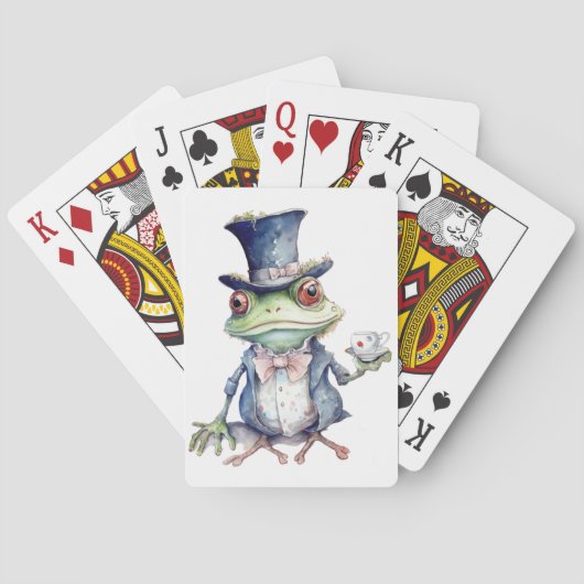 Jeu De Cartes Tea Party crapaud en haut du chapeau (dos)