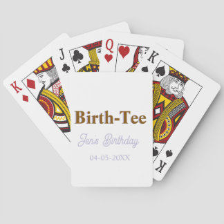 JEU DE CARTES TEE ANNIVERSAIRE JOYEUX ANNIVERSAIRE NOM MODERNE V