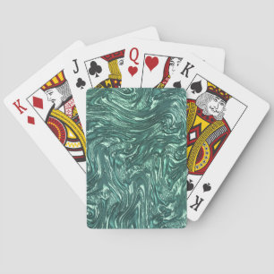 Jeu De Cartes Teintes de jade texturées et cyan verdâtre