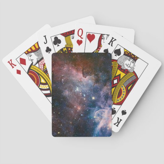 Jeu De Cartes Télescope Nebula Hubble Carina Rouge et Bleu (dos)