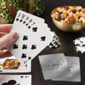 Jeu De Cartes Témoin Monogramme Argent Brossé (In Situ)