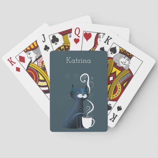 Jeu De Cartes Température du thé de test de chat avec nom de la (dos)