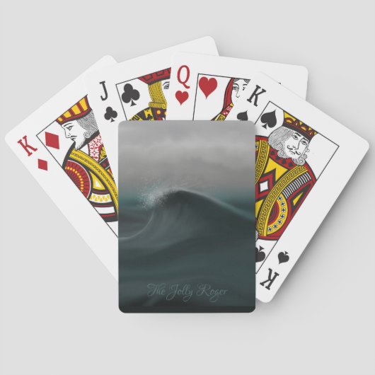 Jeu De Cartes Tempête humide d'une vague verte profonde (dos)