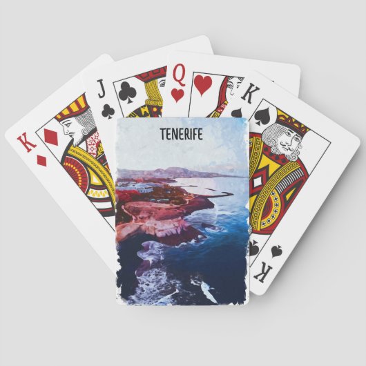 Jeu De Cartes Tenerife Espagne Côte Canaries Souvenir (dos)