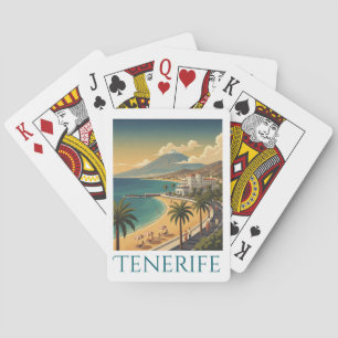 Jeu De Cartes Tenerife Îles Canaries Voyage Côté Mer Rétro