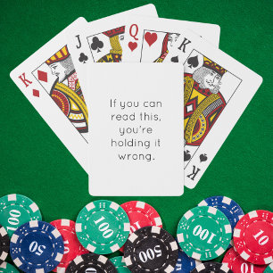 Jeu De Cartes Tenir une citation drôle erronée