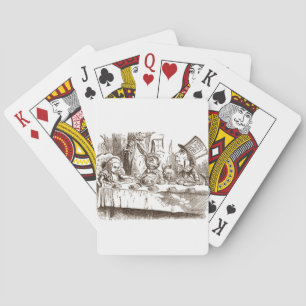 Jeu De Cartes Tenniel Sepia, une fête du thé