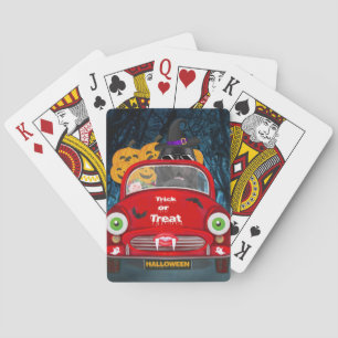 Jeu De Cartes Terre-Neuve Chien voiture effrayant Halloween