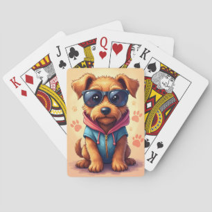 Jeu De Cartes Terrier Airedale mignon Kawaii Chien