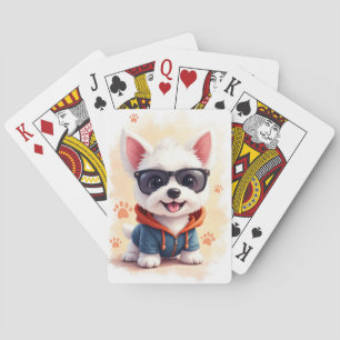 Jeu De Cartes Terrier blanc occidental drôle Chien Kawaii