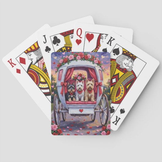 Jeu De Cartes Terrier Écossais Saint-Valentin (dos)