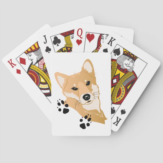 Jeu De Cartes Tête de Shiba Inu (dos)