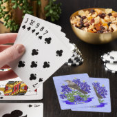 Jeu De Cartes Texas State Mockingbird & Bluebonnet Flower (In Situ)